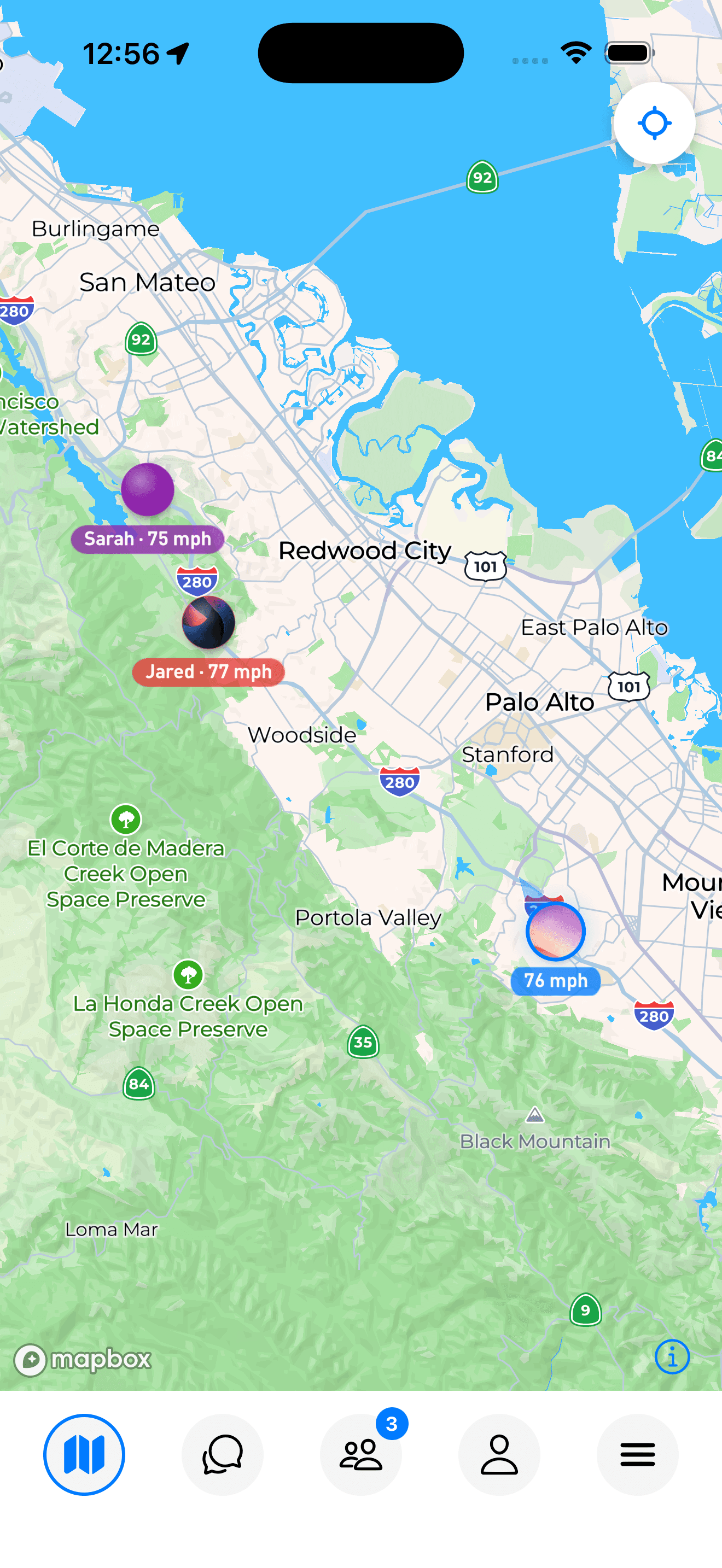 Live group map